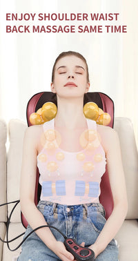 Back Waist Cervical Spine Multifunctional Full Body Neck Shoulder Electric Massage Cushion Household Kneading Shiatsu Massager