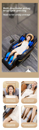 4D SL Tracking Massage Chair, Zero Gravity Recliner Chair, Full Body Airbag Massage Sofa, Office Chair with Touch Screen, 3-Year