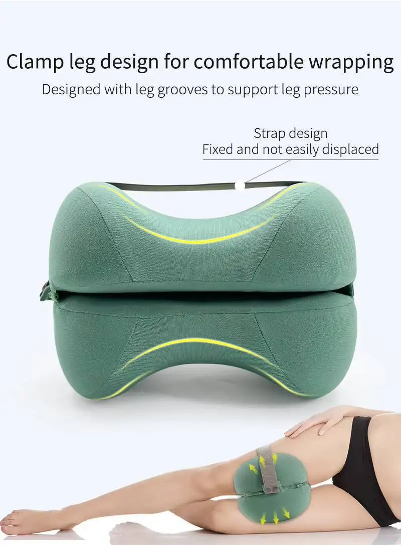 Memory Foam Knee Pillow for Side Sleepers with Straps Soft Leg & Knee Pillow memory foam leg pillow for side sleepers