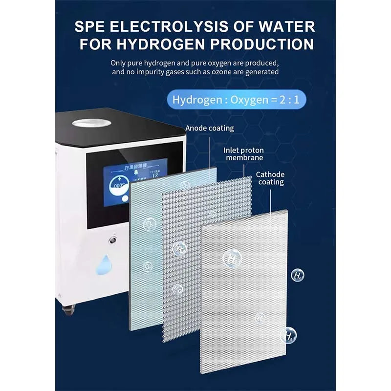 Medical 3000ml Hydrogen Water Generator Hydrogen Inhalation Machine H2 O2 HHO Double Outlet Hydrogen Inhaler Breathing Device