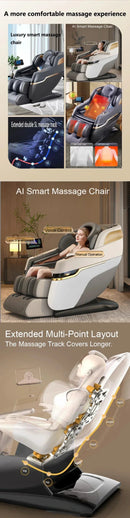 4D SL Tracking Massage Chair, Zero Gravity Recliner Chair, Full Body Airbag Massage Sofa, Office Chair with Touch Screen, 3-Year