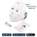 7 Colors Led Facial Mask With Neck Red Light Therapy Mask For Skin Tightening Lifting Anti-aging Bio-Light Beauty Whitening Home