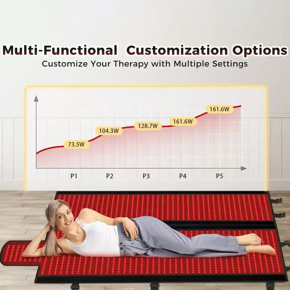 Full Body Red Light Therapy Sleeping Bag 2570 LEDs Red Light Therapy Mat Wavelength LEDs(660nm& 850nm)