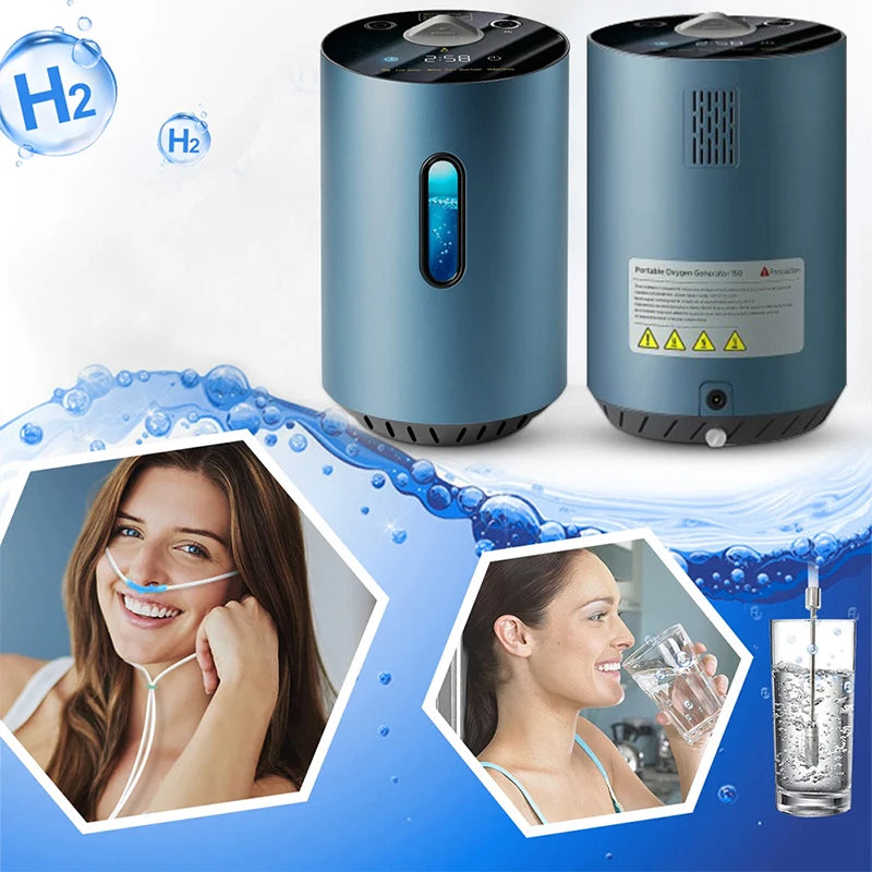 Hydrogen Inhalation Machine 225ml/min PEM Tech Hydrogen Generator 99.99% High Purity Hydrogen Concentrator H2 Oxygen Gas Inhaler